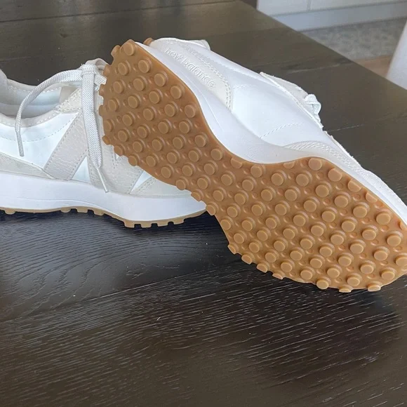 New Balance Women's Cream and White Sneakers - Picture 3 of 3